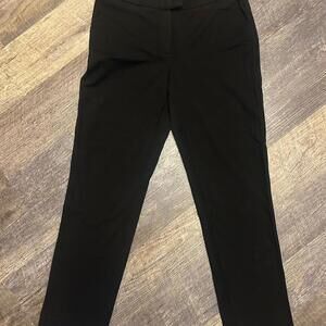J McLaughlin Black Slacks Size 8 Straight Leg Classic Preppy Work Pants Comfy